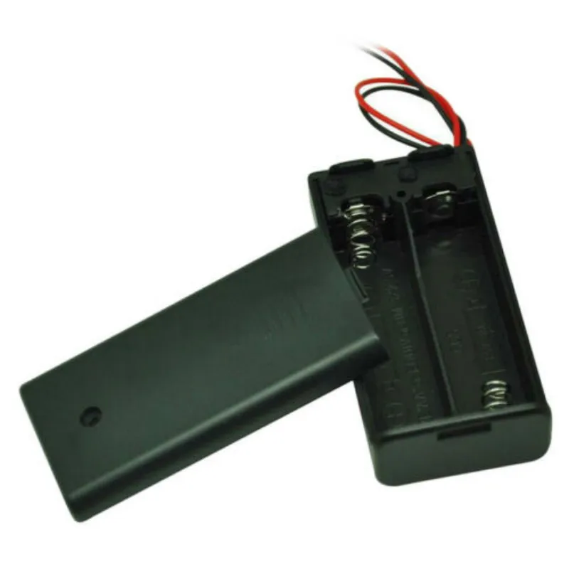 2 шт. Черный Батарея Коробка Для Хранения Чехол самодельный держатель 2/4xAA батареи