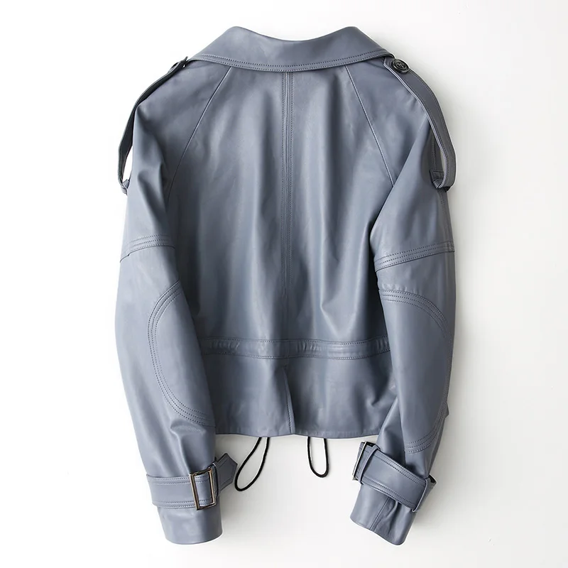 Куртка женская демисезонная из натуральной овечьей кожи в Корейском