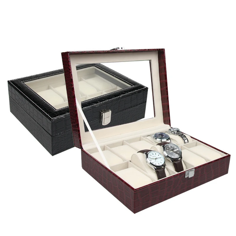 Чехол органайзер мужской из крокодиловой кожи с 10 отделениями|Упаковка и стойки