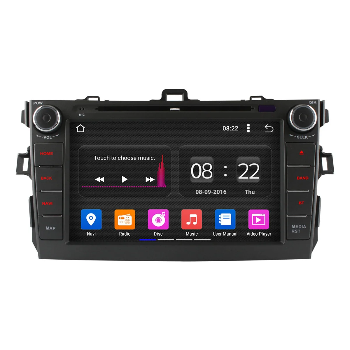 2G ram Android 5 1 четырехъядерный 1024*600 автомобильный DVD для 2007-2011 Toyota Corolla Кассетный