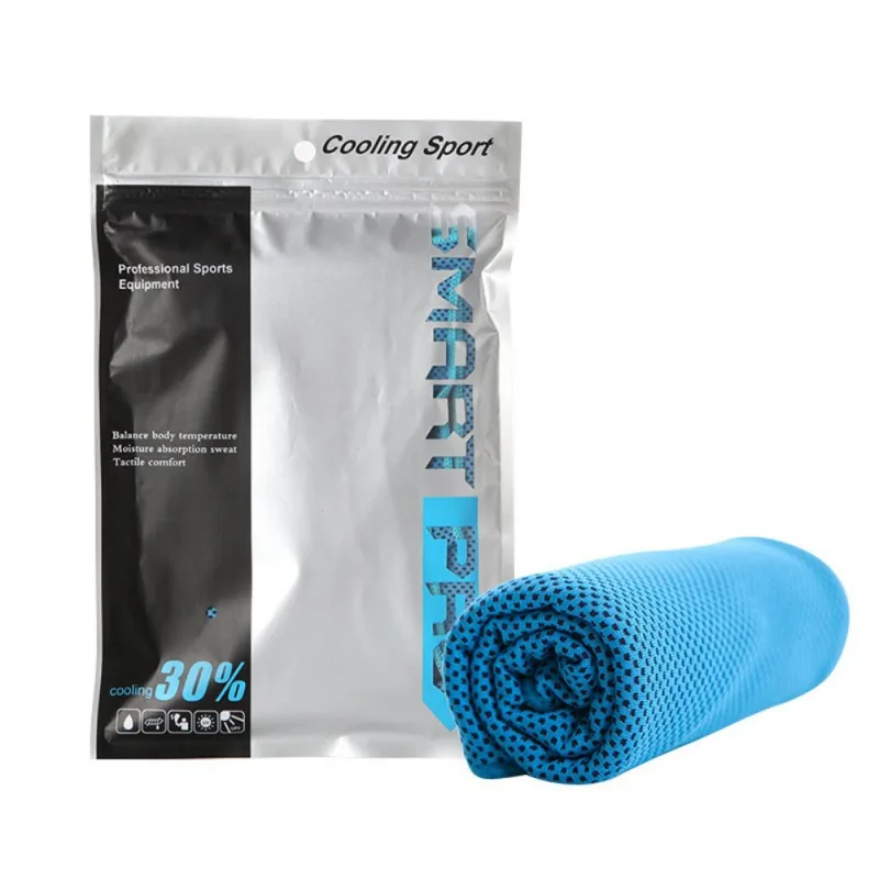 light blue Удобное летнее полотенце для велоспорта, плавания, спорта на открытом воздухе, холодное полотенце, быстросохнущее полотенце для льда, дышащее - Цвет: light blue