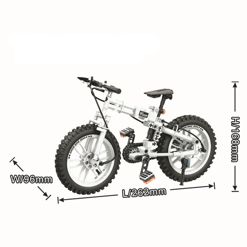 7072 242pcs Technology Technic folding bicycles Building Blocks Set DIY Bricks Classic Model Kids Toys For Children Gift | Игрушки и