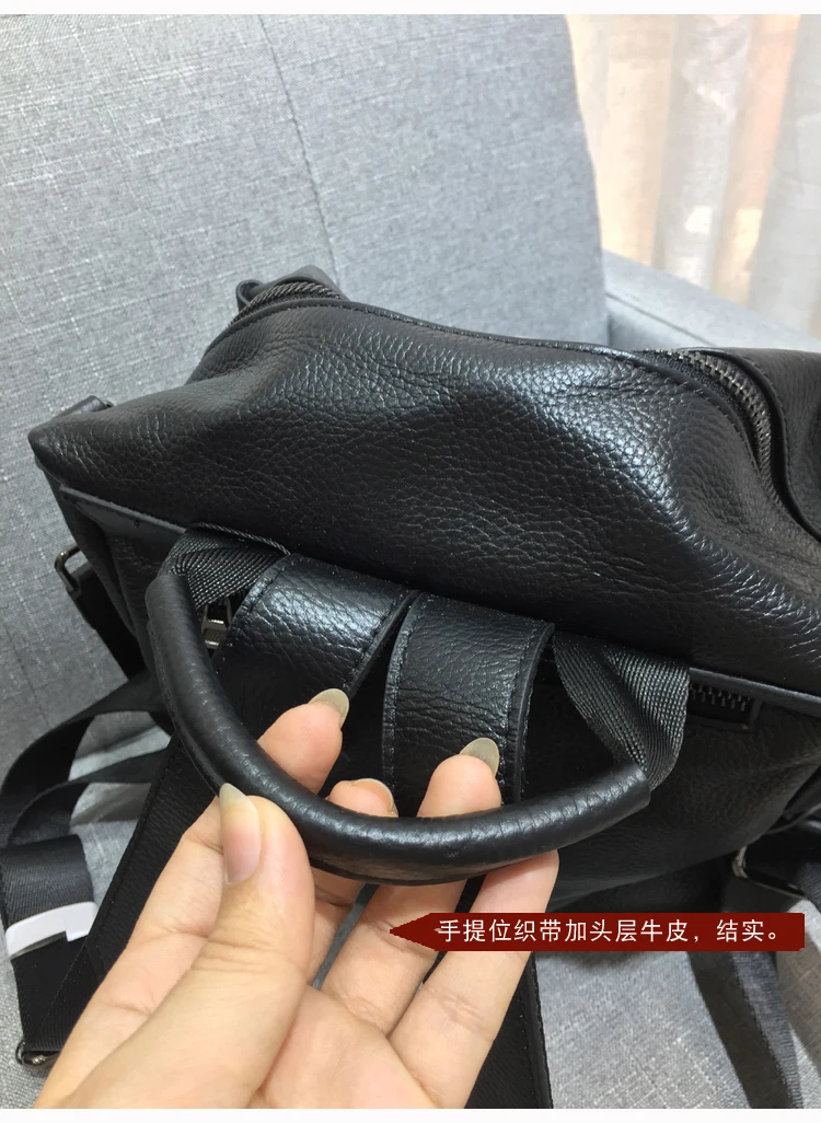 Женский рюкзак из натуральной кожи высокого качества Mochila Feminina Back Pack черный рюкзак