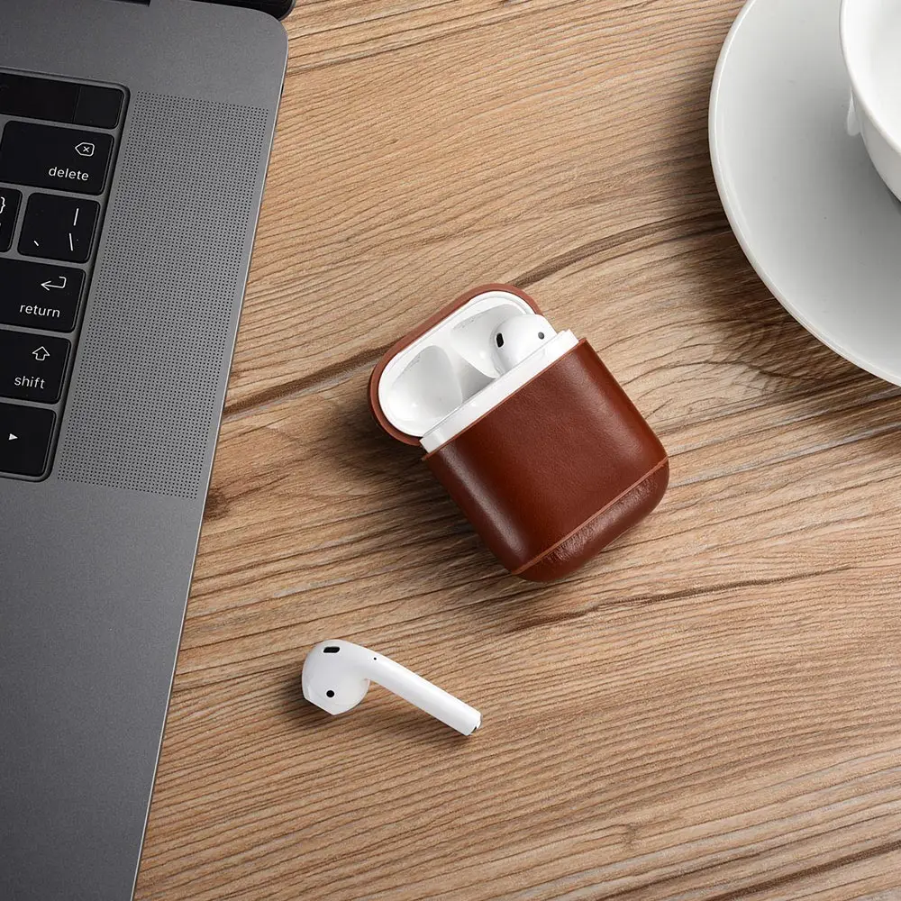 ICARER для Apple AirPods винтажный защитный чехол из натуральной кожи сумка iPhone