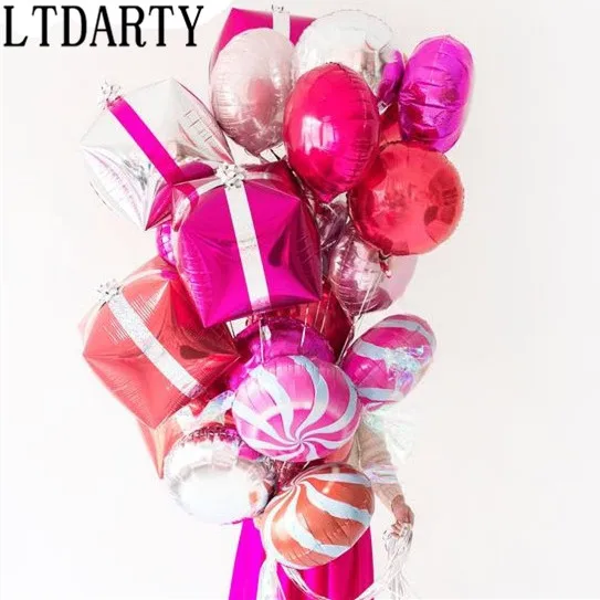 10 шт./лот разноцветные шары из фольги в виде конфет 18 дюймов круглые алюминиевые