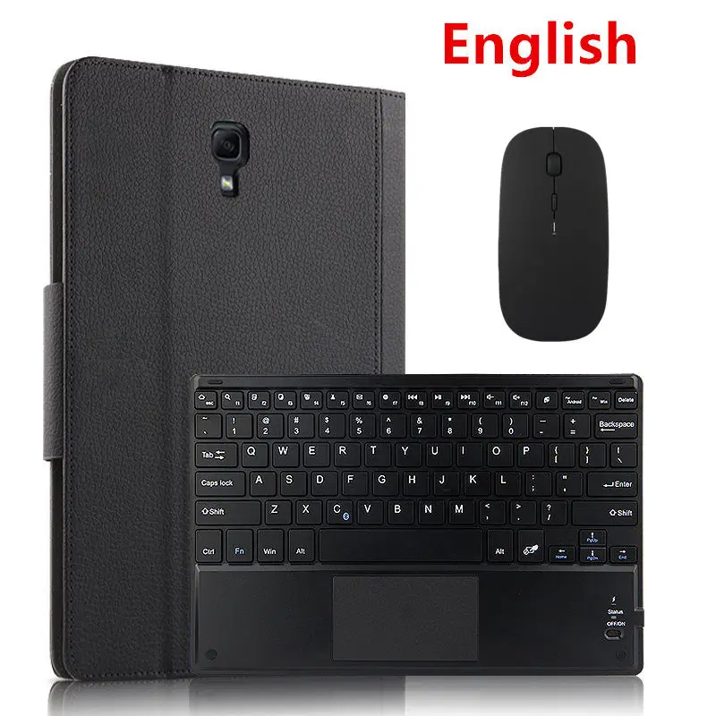 black mouse English Чехол для samsung Galaxy Tab A 10,5 SM T590 T595 Защитная крышка Bluetooth клавиатура протектор из искусственной кожи Tab A2 10," чехол для планшета - Цвет: black mouse English