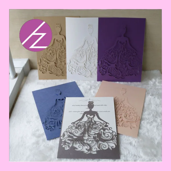 Изысканный дизайн новейшая низкая цена Красивая девушка пригласительная