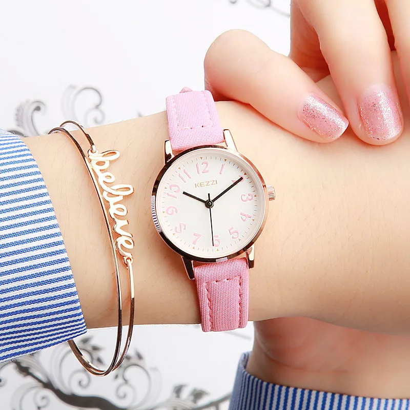 Новый бренд простой набор номера маленький ремешок винтажные женские часы в