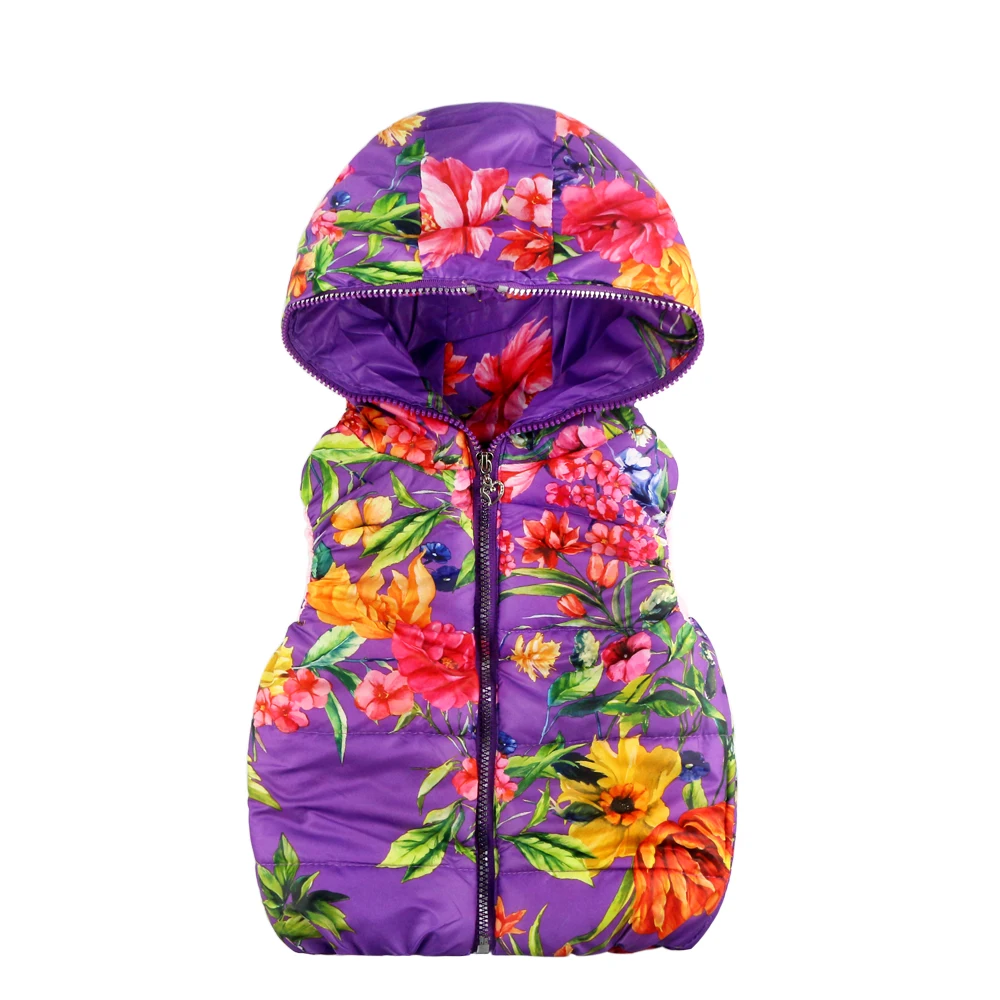 2018 жилеты для девочек детская одежда верхняя пальто с капюшоном малышей жилет