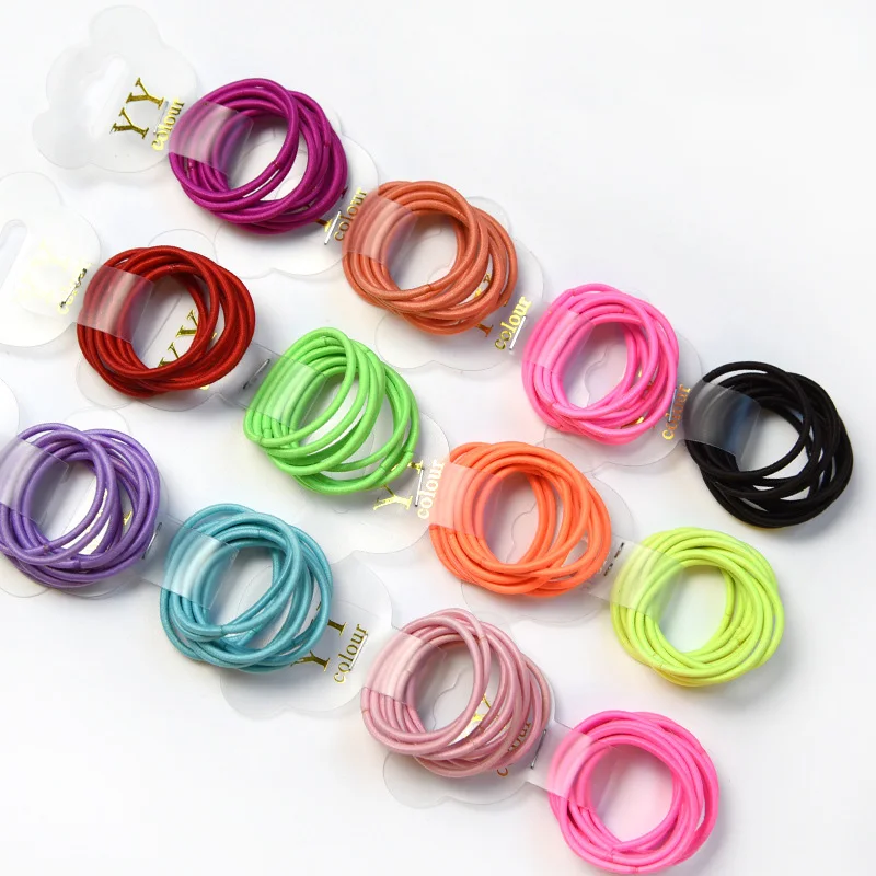 Простые базовые Детский волосы кольцо пучок 10 установлен бесшовные резинкой