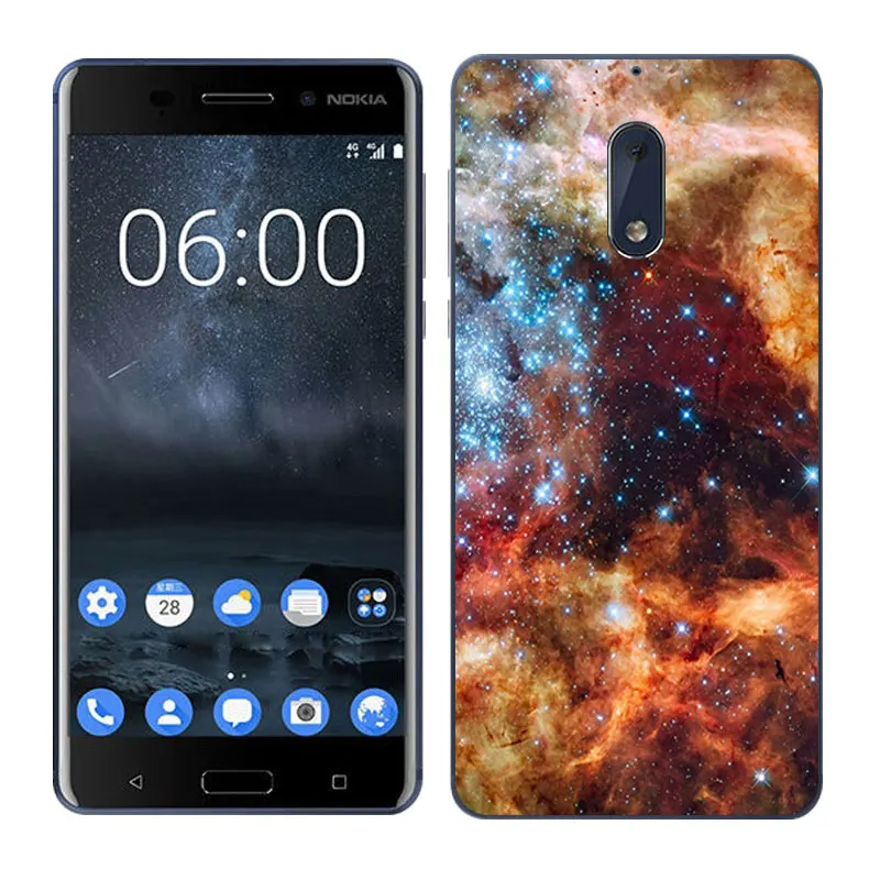 Чехол для Nokia 6 шесть мягких силиконовых чехлов из ТПУ чехол Blaze Painted Защитные