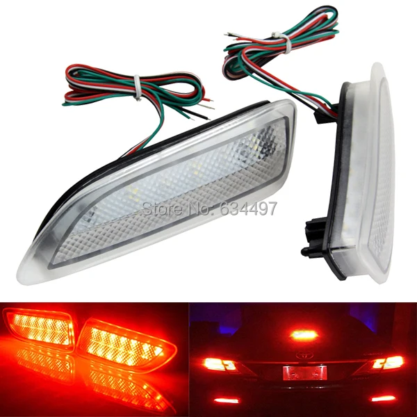 DC 12V прозрачные линзы 13-SMD задний бампер стоп отражатель светодиодный тормозной фонарь задний светильник тумана светильник лампа для Lexus CT200h Защитные чехлы для сидений, сшитые специально для Toyota Corolla