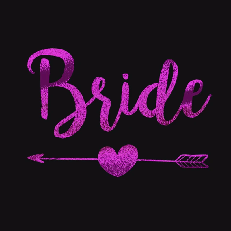 10 шт ярко розовый жениха с принтами &quotОтряд команда надпись Bride Tribe Мужской