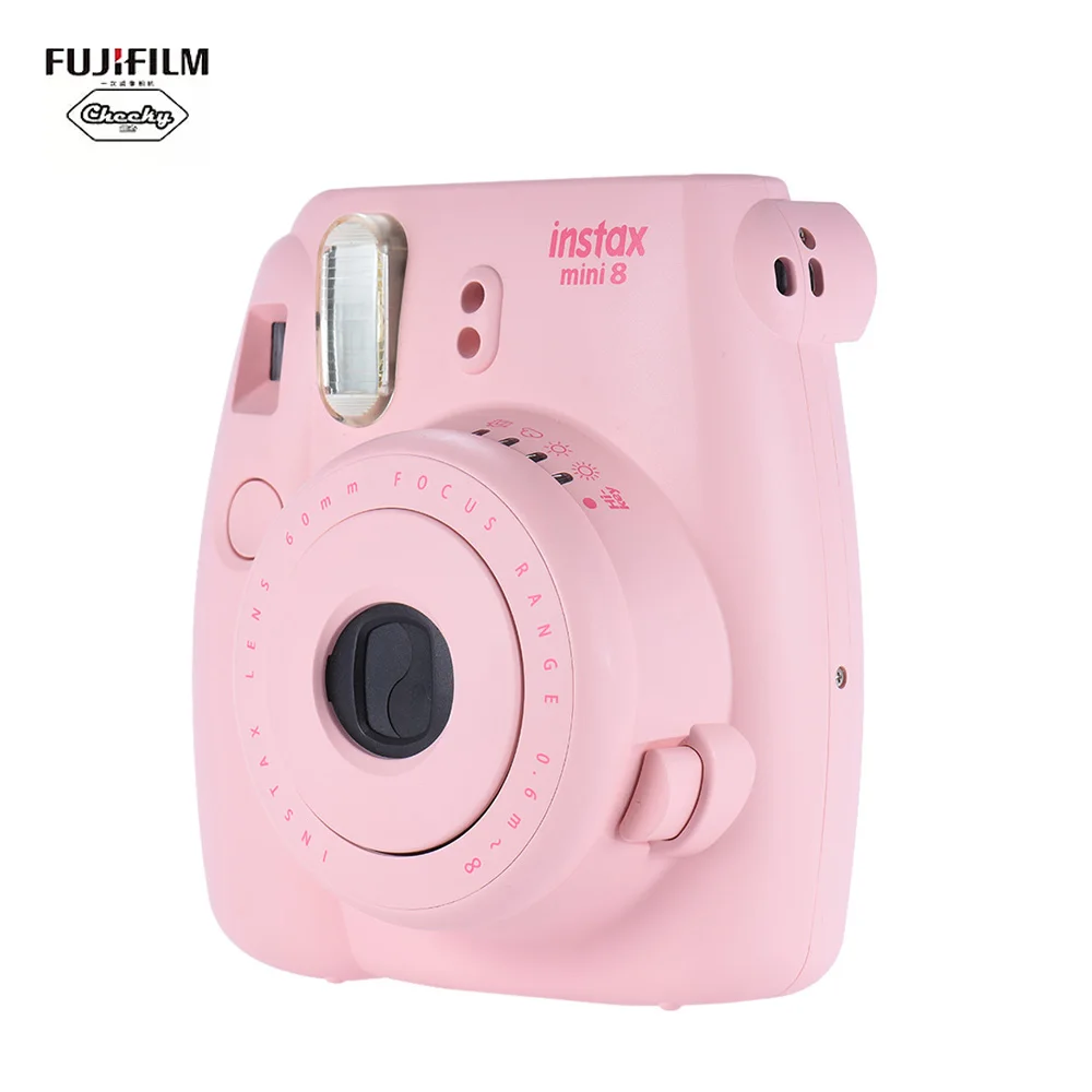Красный / розовый Оригинальная фотокамера Fuji Fujifilm Mini 8 Fujifilm Instax Mini 8, фотокамера моментальной печати, новинка, 4 цвета,, фотокамера моментальной печати - Цвет: Красный / розовый