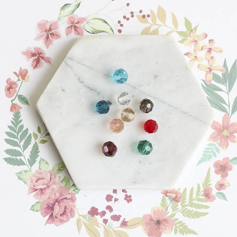 20 штук 8 м красочные Rondelle Природный кристалл Стекло бисер Свободные Spacer для