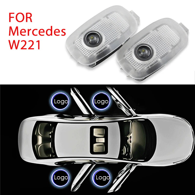 2 шт. для Mercedes Benz S W221 водить автомобиль укладки Дверь Логотип лазерный проектор