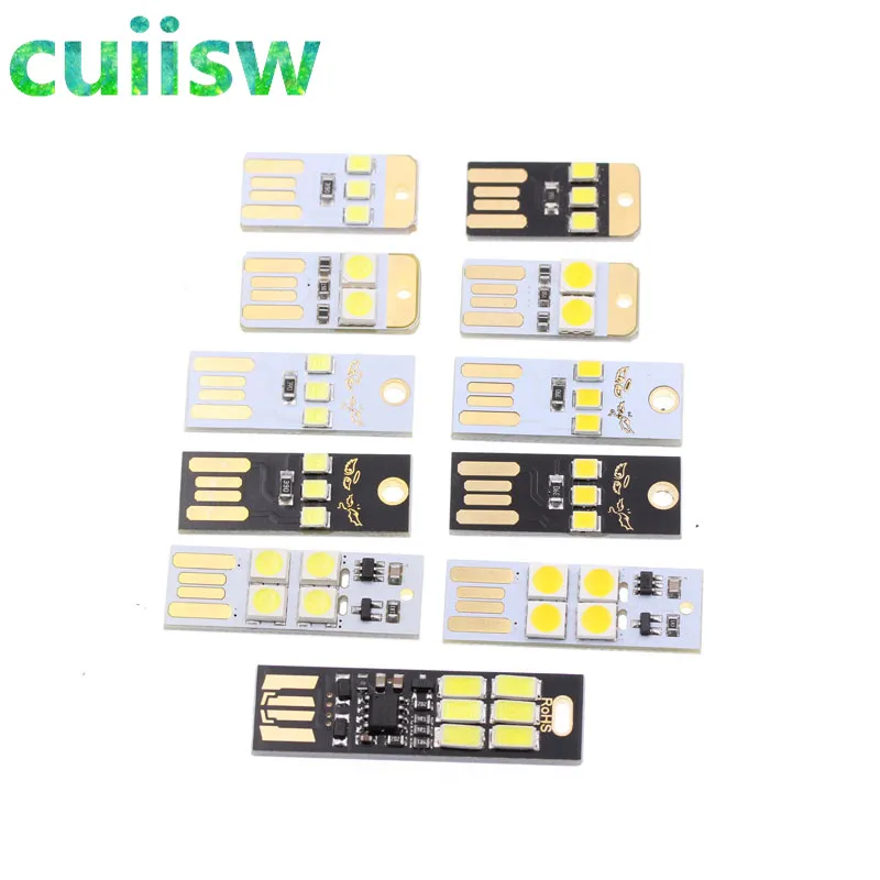 1 шт. Ночная лампа Мини карманная карта USB питание светодиодный брелок ночной