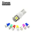 100 шт. T10 W5W Клин 5 SMD 5050 белый высокий Мощность светодиодный светильник сигнала поворота разрешение на парковку светодиодные лампы номерных знаков Интерьер Резервное копирование светодиодных ламп автомобиля 12V