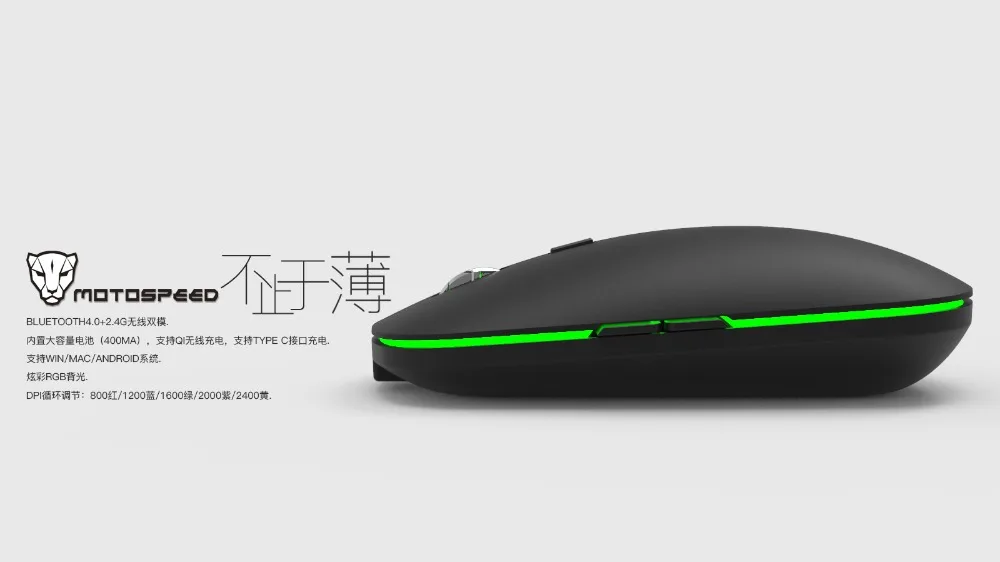 Motospeed USB Беспроводная мышь 2000 dpi Регулируемая USB BG60 оптическая компьютерная мышь 2,4 GHz эргономичная мышь для ноутбука PC Mous