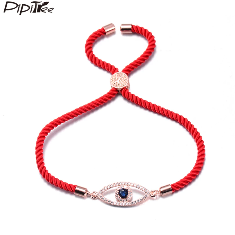 Pipitree 10 цветов модный полый сглаза очаровательный красный браслет для женщин