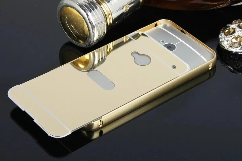 Телефон Чехол для HTC M7 Электрический Покрытие Алюминий Металлический Каркас