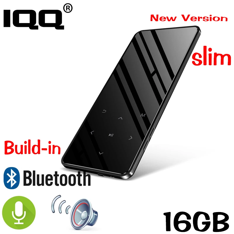 Bluetooth, сенсорный экран, mp3-плеер, Bulit-in, 16 ГБ и динамик, HIFI Lossess, портативный тонкий mp3-плеер с fm комплектом для бега