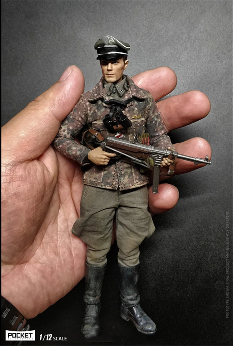 Карманная элитная Серия 1/12 Второй мировой войны SS-Panzer Division Das eich PES003 немецкий с оружием двойная голова резьба полный набор фигурка