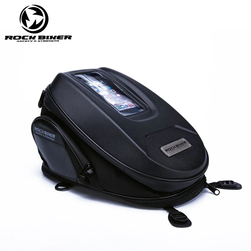 ROCK BIKER Motorcycle Tank Bag Hard Shell Magnetic Oil Fuel Rainproof Motocross Tail Back Seat Bags Racing | Автомобили и