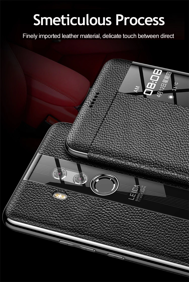 Чехол из натуральной кожи для huawei mate 10 Pro 9 pro, защитный чехол для телефона с windows view, кожаный чехол-книжка для huawei mate 10