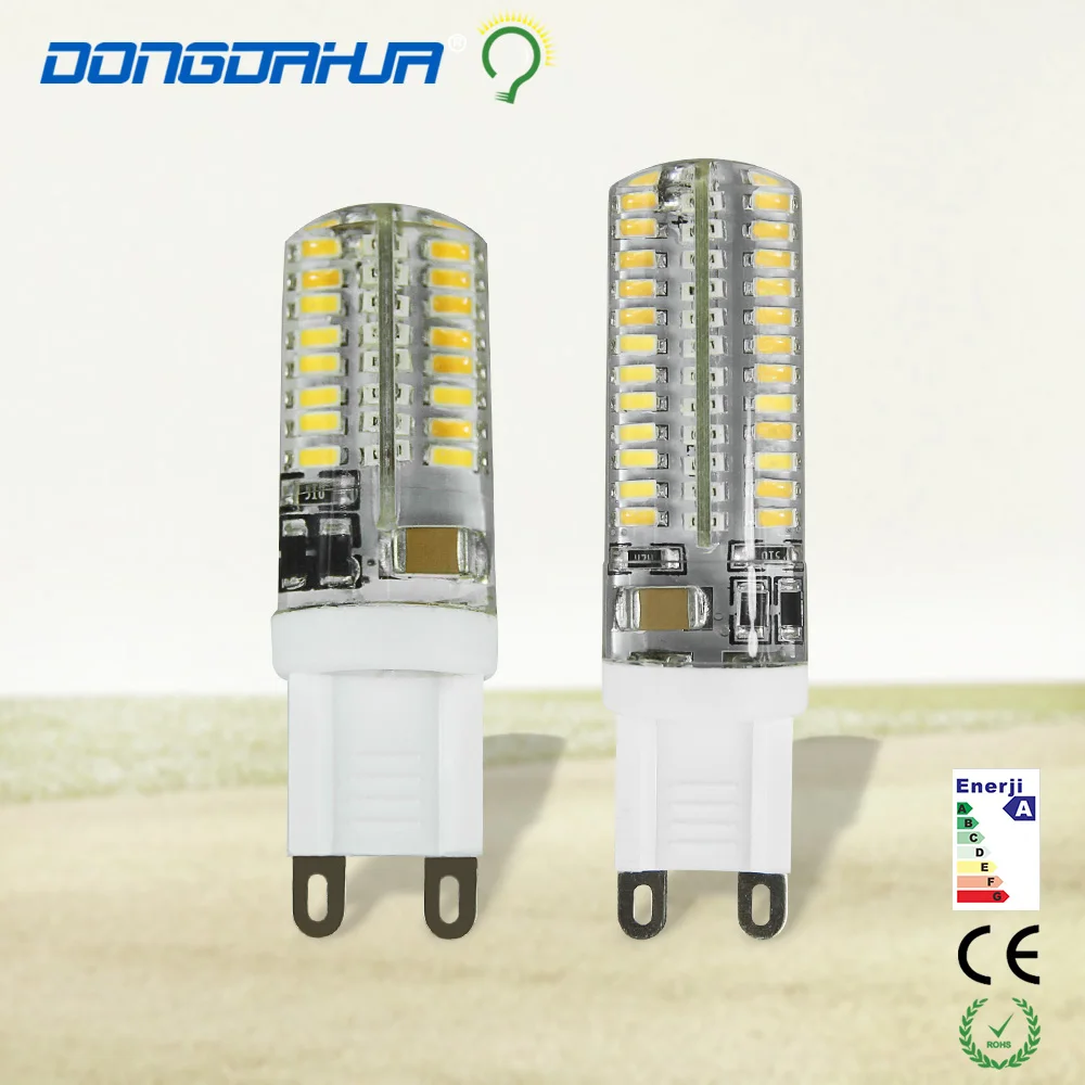 G9 LED зерновых лампы AC220V 3014 3 Вт 5 кристалл светодиодные свечи силиконовые заменить