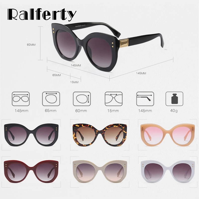 Ralferty 2018 элегантные женские Солнцезащитные очки дизайнерские UV400 градиентные
