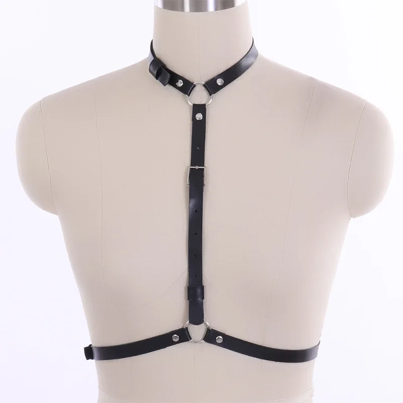 Европа и Америка Leatherwear сексуальное с бретелей через шею куртка взрослых