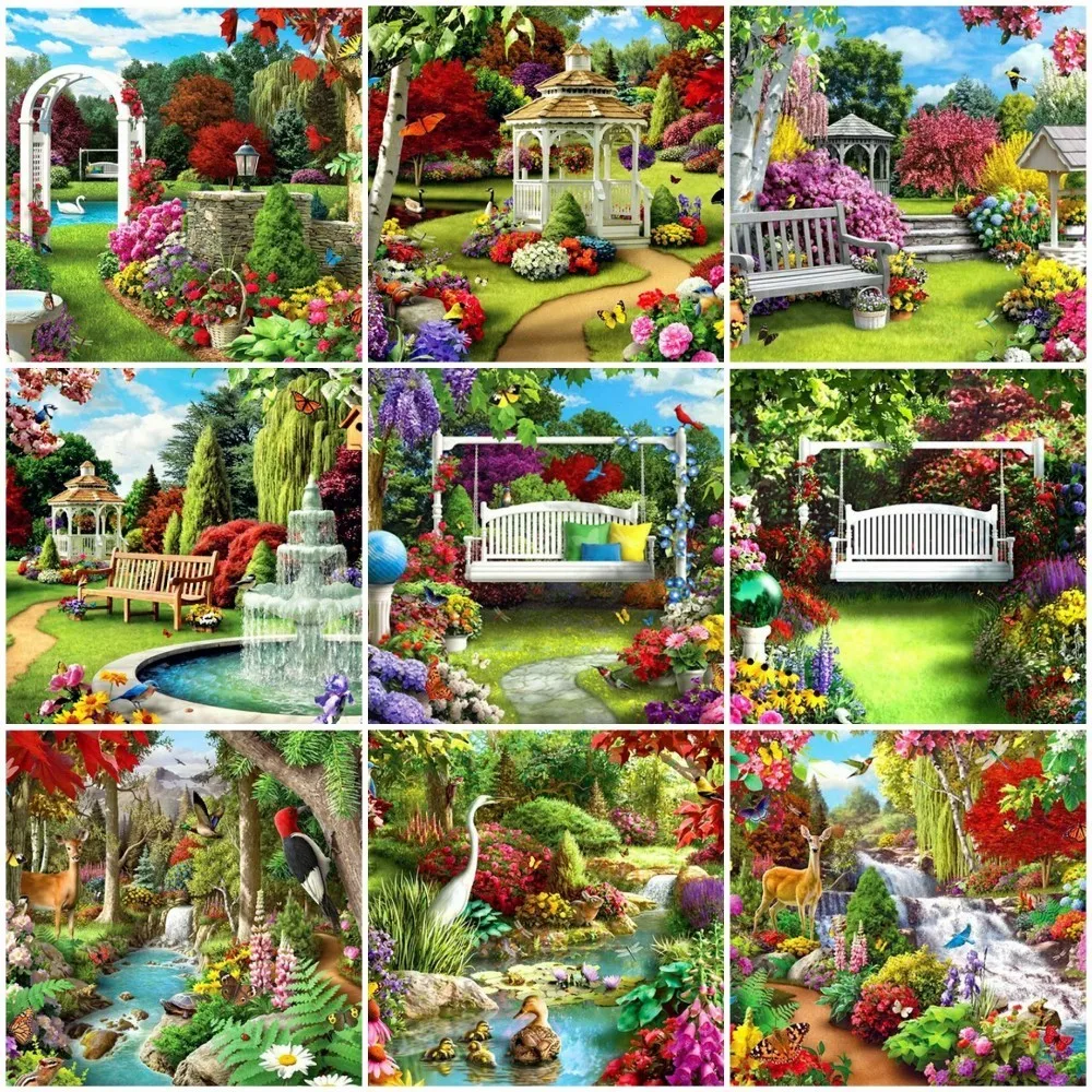 Алмазная картина AZQSD мозаика для домашнего декора 5D алмазная Цветочная