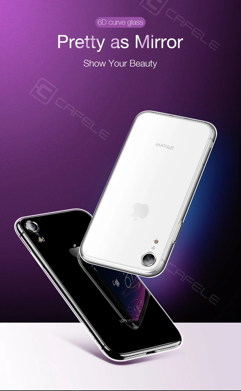 CAFELE чехол для телефона из закаленного стекла для iPhone Xr Xs Max 11 Pro Max, мягкий прозрачный чехол для iPhone 11 pro max