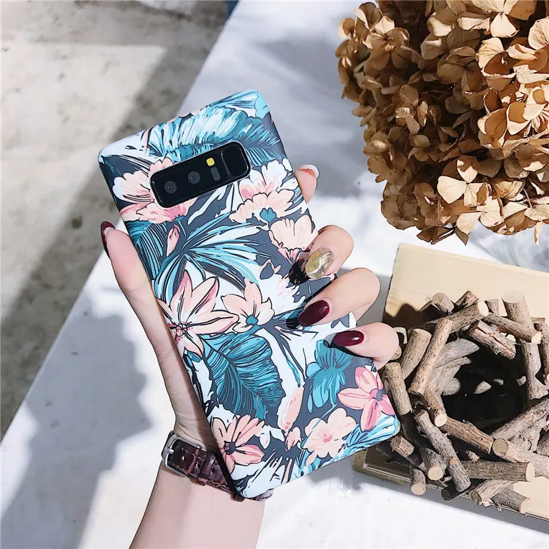 Чехол с цветами для samsung Galaxy S10, чехол для samsung Galaxy S10 Plus, S8, S9 Plus, Note 9, 8, 10 Plus, чехол с цветочным рисунком, жесткие чехлы