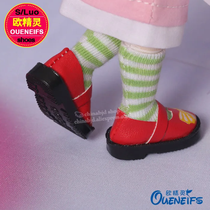 Обувь для куклы BJD 1/8 кожаная обувь мини игрушка лук IP YOSD WX8-20 длина 3 5 см ширина 1 8
