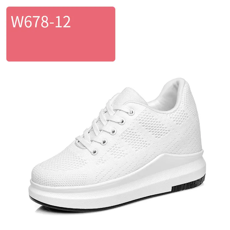 Женская обувь на платформе увеличивающая рост Обувь круглый носок туфли без