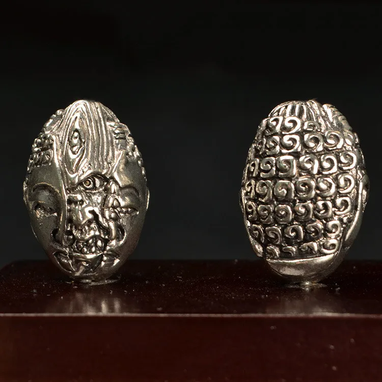 Винтажные металлические шарики в виде Будды 5 шт. бисер с отверстием 2 мм для