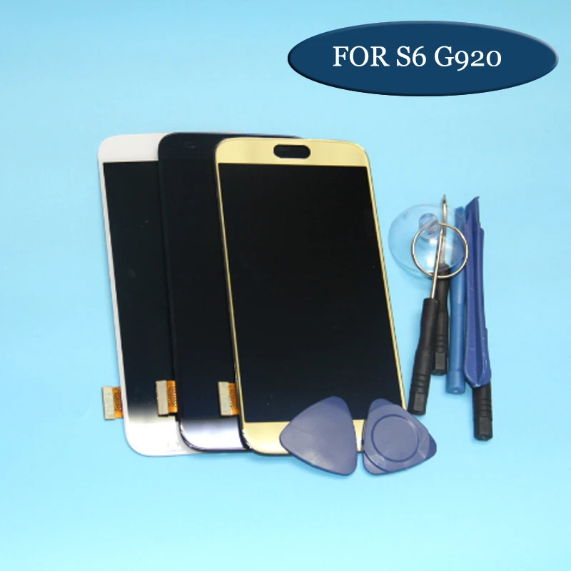 1 шт. для Samsung GALAXY S6 G920 G920F ЖК дисплей кодирующий преобразователь сенсорного экрана