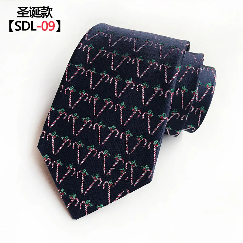 Classic Christmas Style Multicolor Striped Tie Holiday Atmosphere Tie - Цвет: SDL-09