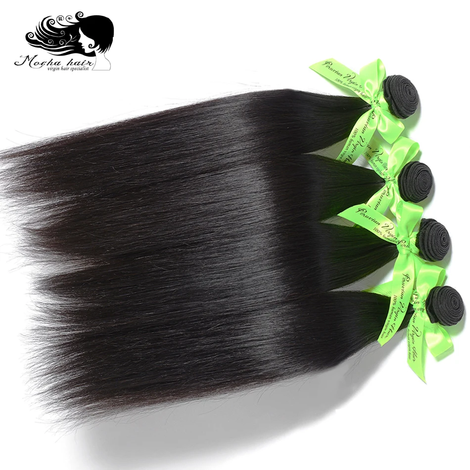 100% необработанные волосы мокко 10 А перуанские натуральные прямые человеческие