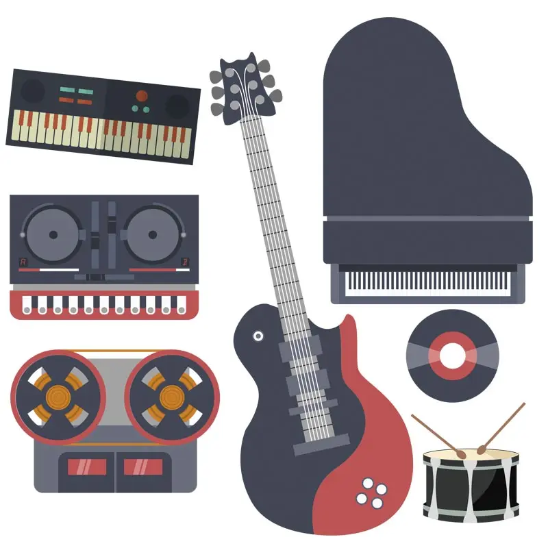 Новый дизайн креативные Музыкальные инструменты термопечать 1 шт./лот Железный