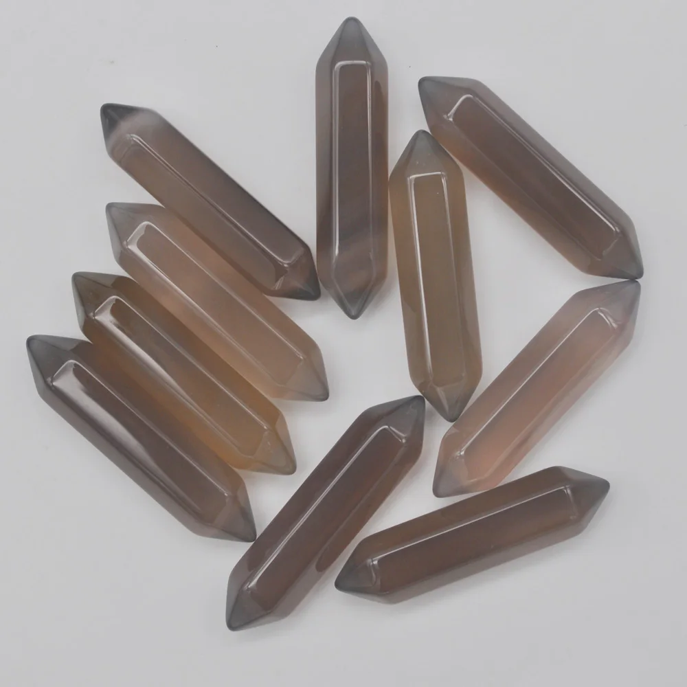 35x8MM Gray Carnelian Cabochon CAB GEM Crystal Pillar Jewelry For Gift Pendant Making (5 pcs/lot) H206 | Украшения и аксессуары