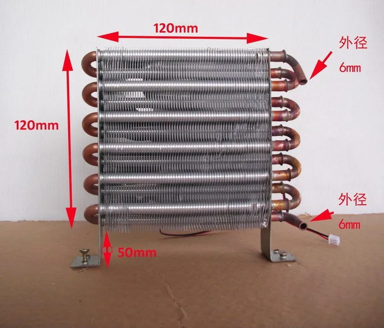PURSWAVE CP2X6X120Mini конденсатор with12V24V220V мотор Fan120* 120*25 мм плавник Испарительный теплообменник для холодильника