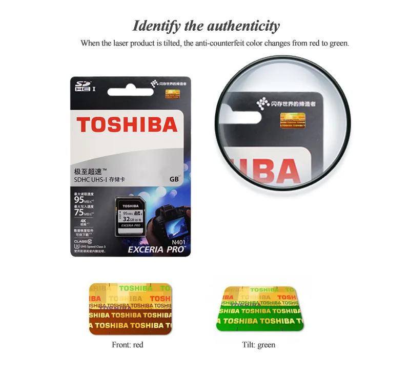 TOSHIBA 128 Гб 64 Гб оперативной памяти, 32 Гб встроенной памяти, N401 SD карты EXCERIA PRO C10 UHS-I U3 SDHC/SDXC карт SD слот для карт памяти Макс 95 МБ/с. для Камера