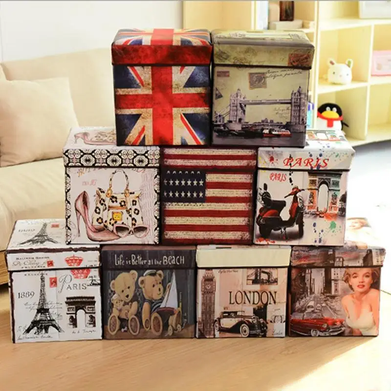 Домашние контейнеры ящик для хранения игрушек на стул с крышкой сумки