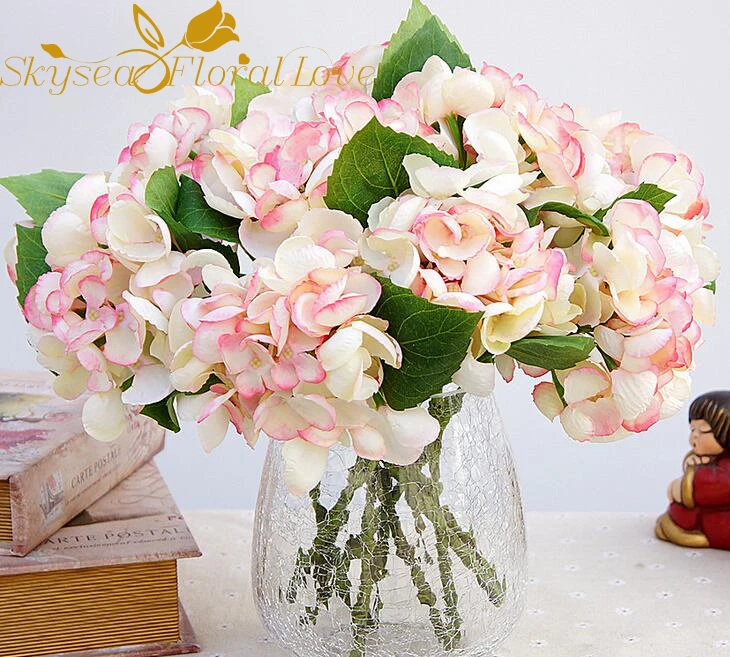 Искусственные гортензии высокой плотности 10 шт. искусственные цветы шелковые