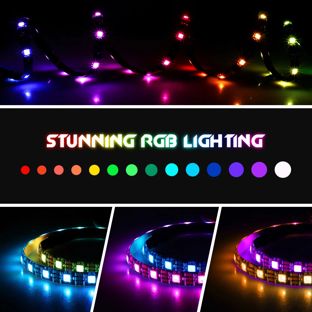 Rgb адресуемая WS2812b цифровая светодиодная лента для декора корпуса компьютера ПК