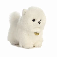 aurora toys dog breed with a long silky white coat long plush pomeranian bichon frise poodle dogs doll children birthday gifts