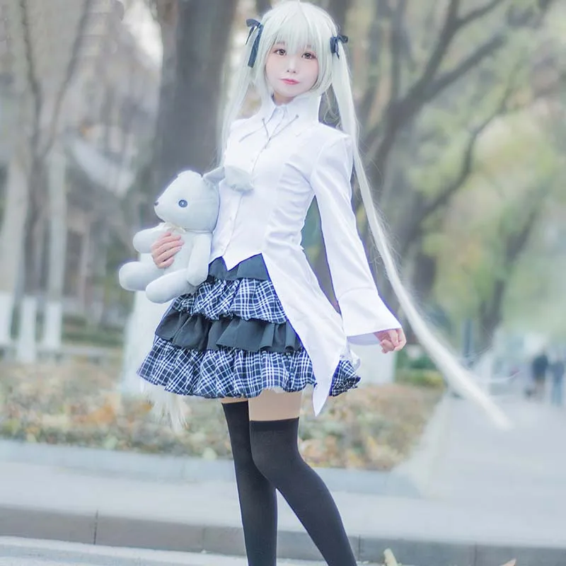 Аниме игра девушки маскарадный костюм Kasugano Sora костюмы Yosuga no в одиночестве (топ +